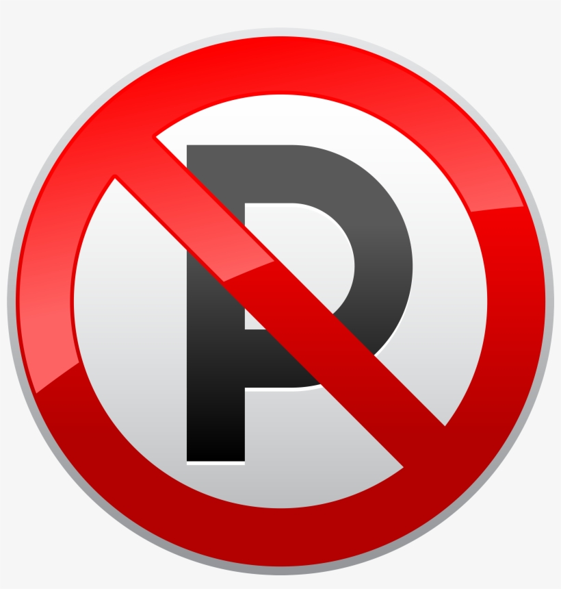 No Parking Prohibition Sign Png Clipart - Imagenes De Signos De Transporte, transparent png