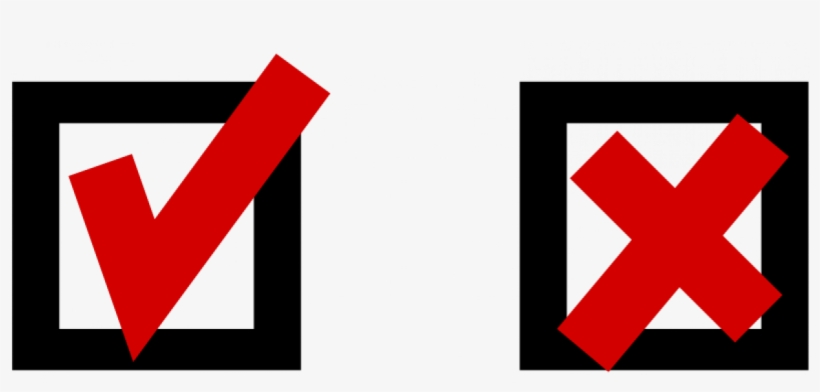Tick And Cross Checkbox Vector Llustration - Do's And Don Ts Vector, transparent png