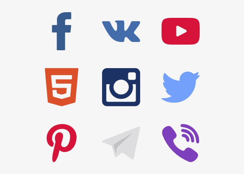 Social Media Logos - Html 5, transparent png