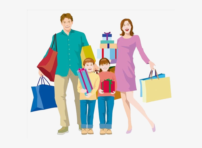 Shopping Bag Family Clip Art, transparent png