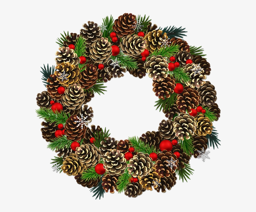 Clipart Library Christmas Watercolor Clipart - Christmas Wreath With Transparent Background, transparent png