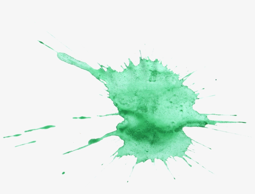Transparent Watercolor Green - Green Watercolor Splash Png, transparent png