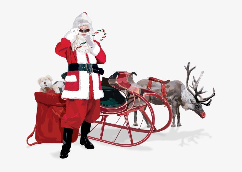 He's Popular Across North America, But The Santa Claus - Santa Claus Deer Png, transparent png