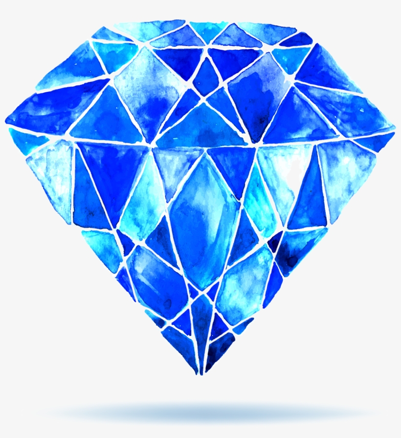 Diamonds Transparent Watercolor Huge Freebie Download - Watercolor Diamond, transparent png