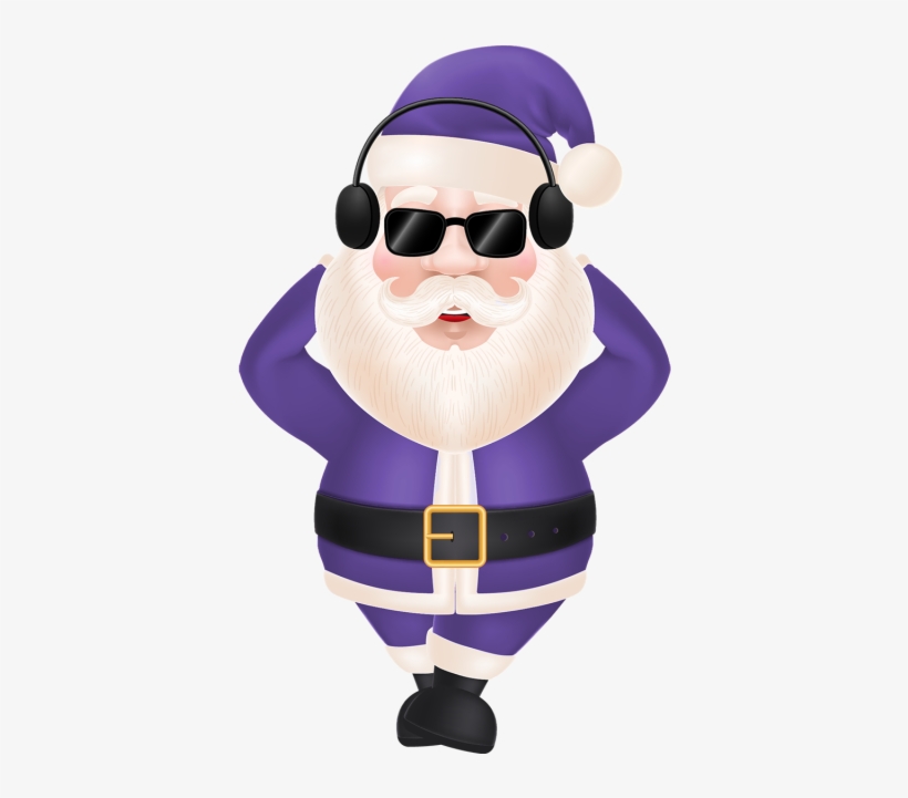 Cool Purple Santa Claus Christmas, Character, Santa - Christmas Day, transparent png
