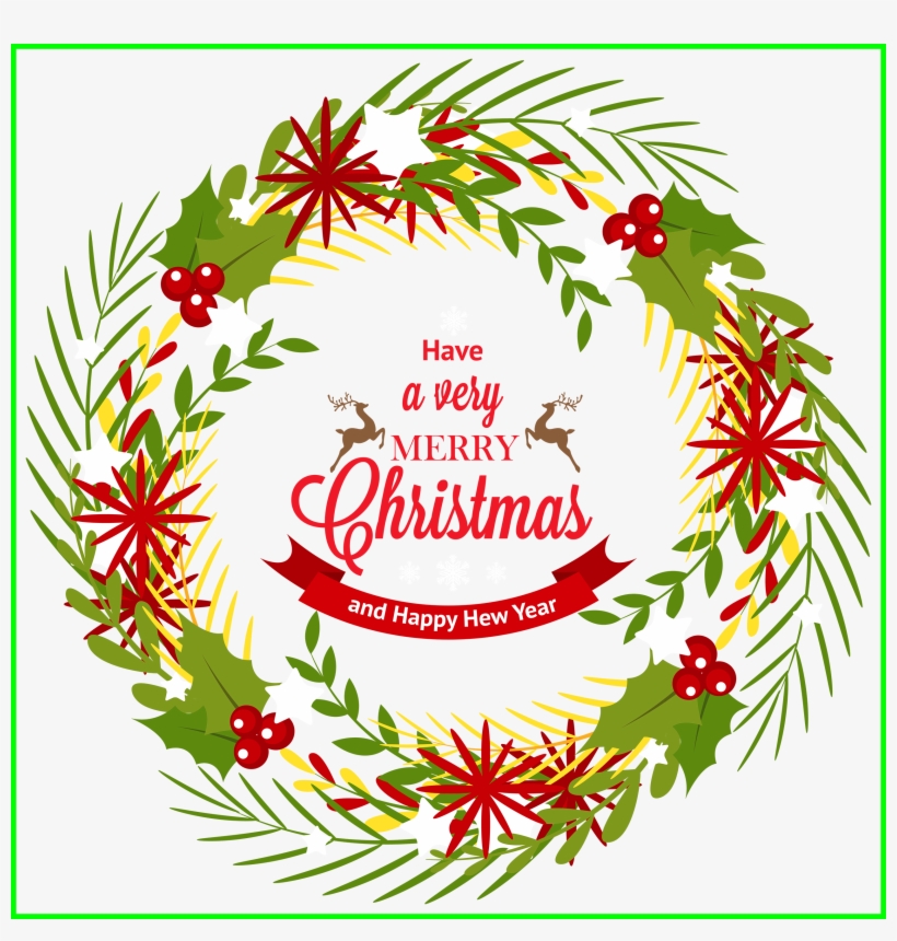 Inspiring Christmas Wreath With Mistletoe Clipart Web - Christmas Wreath Clipart Png, transparent png