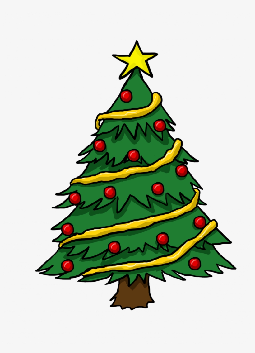 Drawn Christmas Ornaments Cartoon - Clip Art Christmas Tree - 1024x1365 ...