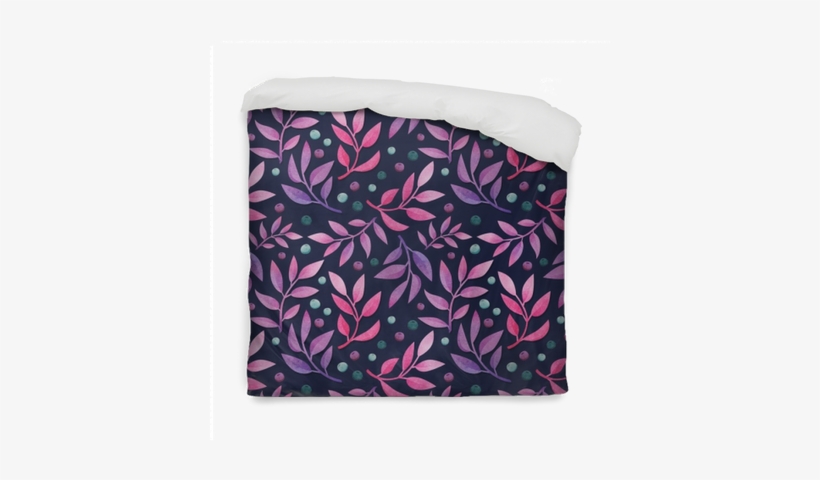Seamless Pattern, Floral And Berries, Botanical - Watercolor Painting, transparent png