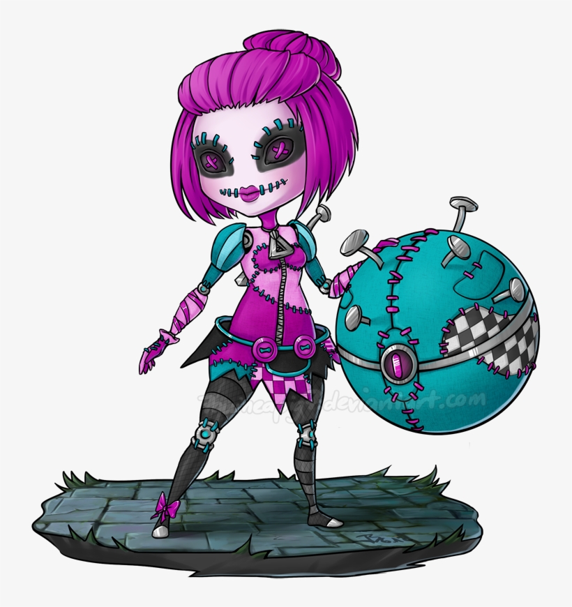 Orianna Sewn Chaos Chibi By 7guineapig7 - Lol Orianna Sewn Chaos, transparent png