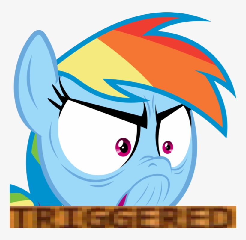 Edit, Meme, Rainbow Dash, Safe, Simple Background, - My Little Pony Triggered, transparent png