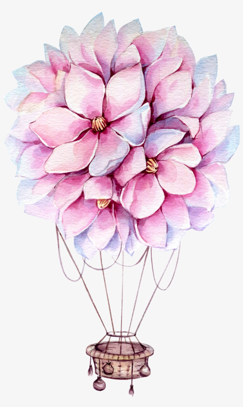 Фото, Автор ✿lili@ ✿ На Яндекс - Hot Air Balloon Watercolor Png, transparent png