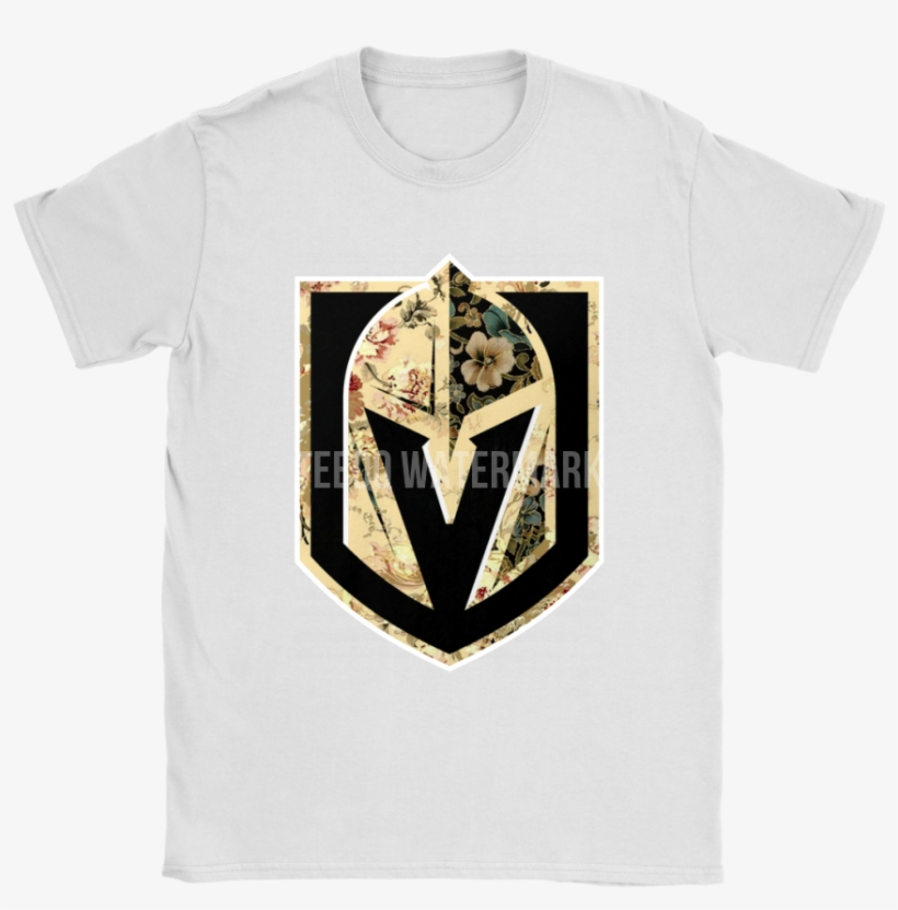 Vegas Golden Knights Logo Florals Watercolor Flowers - Littlearth Vegas Golden Knights Gray Dog Dress, transparent png