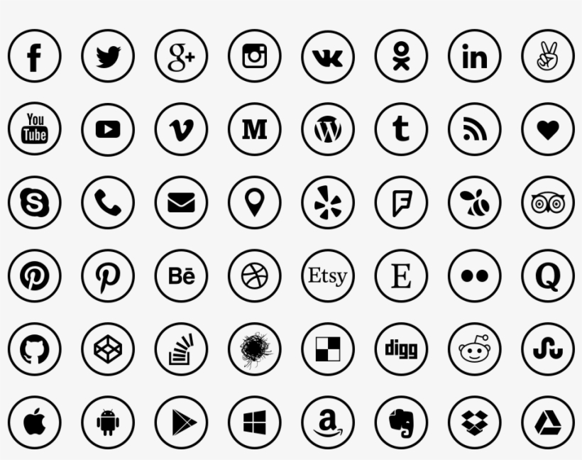 Download Transparent Github, Media, Social Icon - Social Media Icons ...