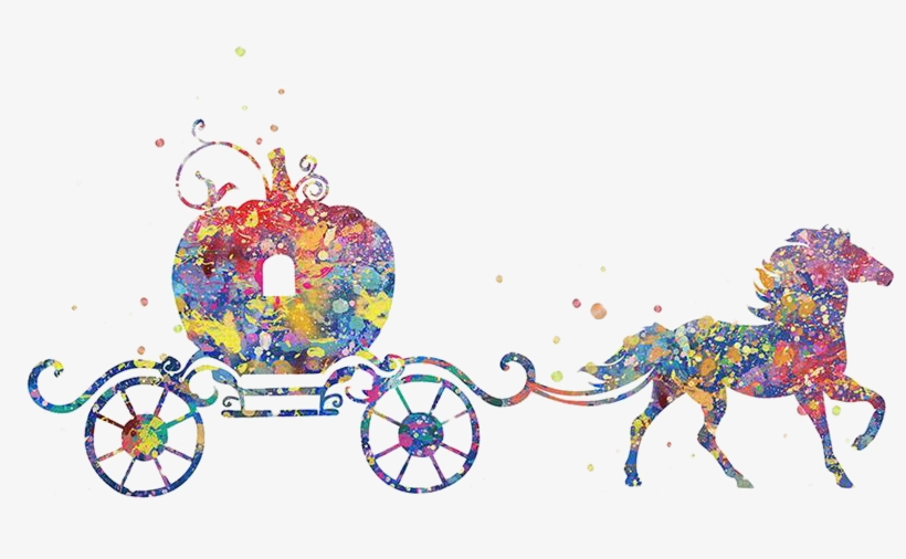Cinderella Pumpkin Watercolor Painting Poster - Cinderella Pumpkin Carriage Watercolor, transparent png