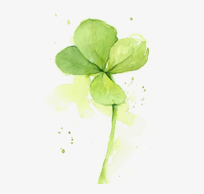 Click And Drag To Re-position The Image, If Desired - Watercolor 4 Leaf Clover, transparent png
