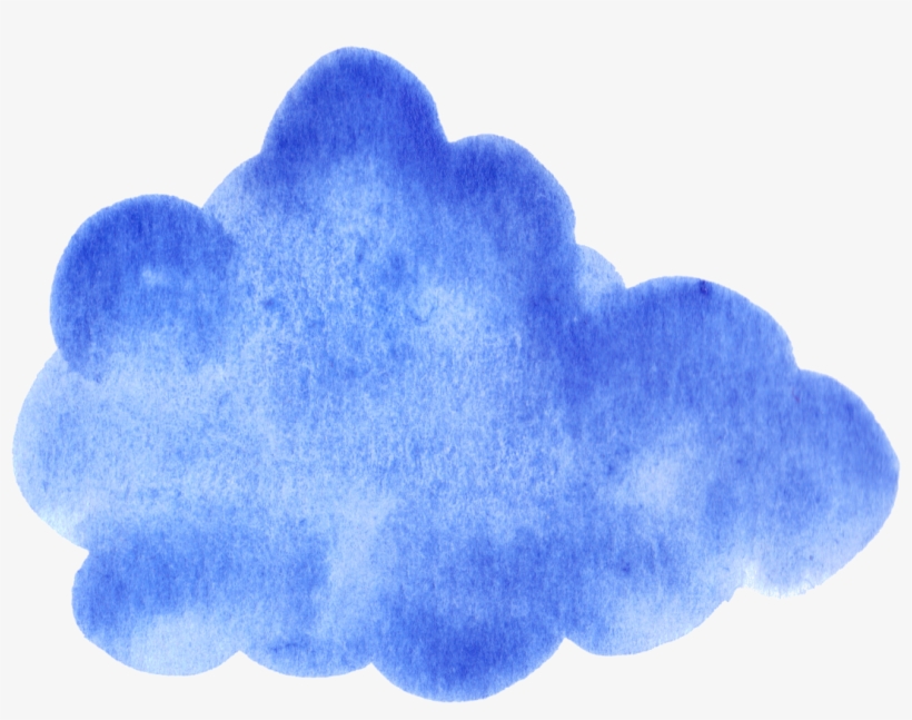 Blue Water Color Png - Blue Watercolor Stain Png, transparent png