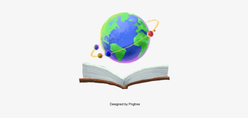Beautiful Cartoon Hand-painted Watercolor Book Knowledge, - Psd, transparent png