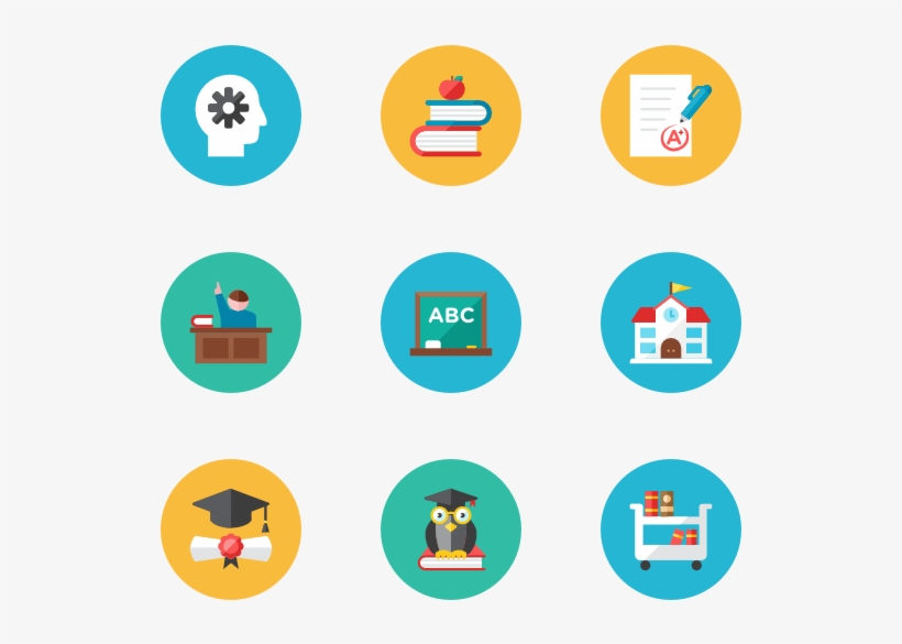 Essential Icon Family Flat - Learning Icons Png, transparent png