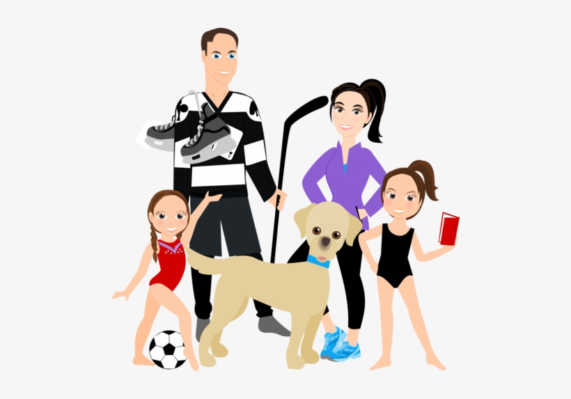 Banner Royalty Free Library Drawing At Getdrawings - Family Of 5 Cartoon, transparent png