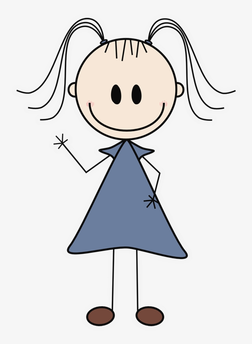 Girl Stick Figure - Girl Stick Figure Clipart, transparent png
