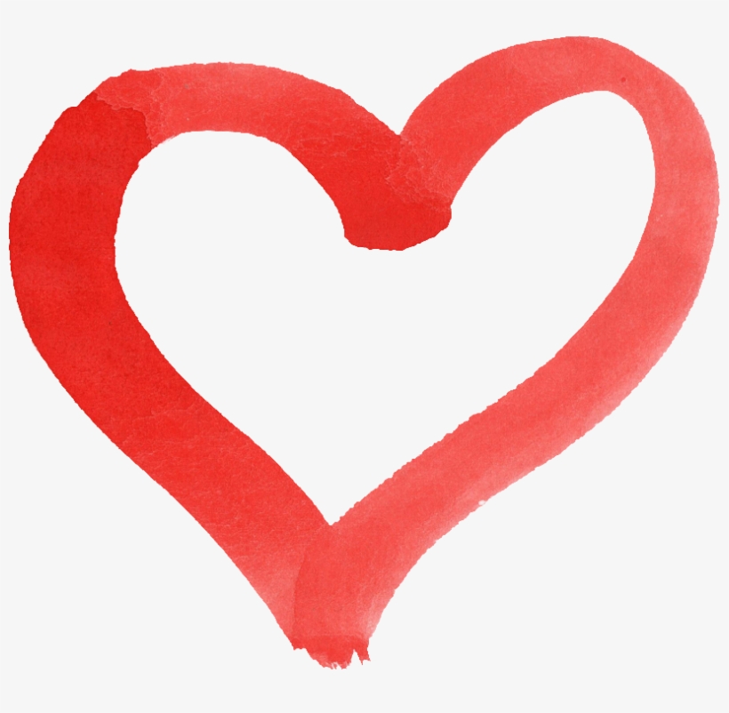 Watercolor Heart Png Clip Art Free - Png Format Love Heart Png, transparent png