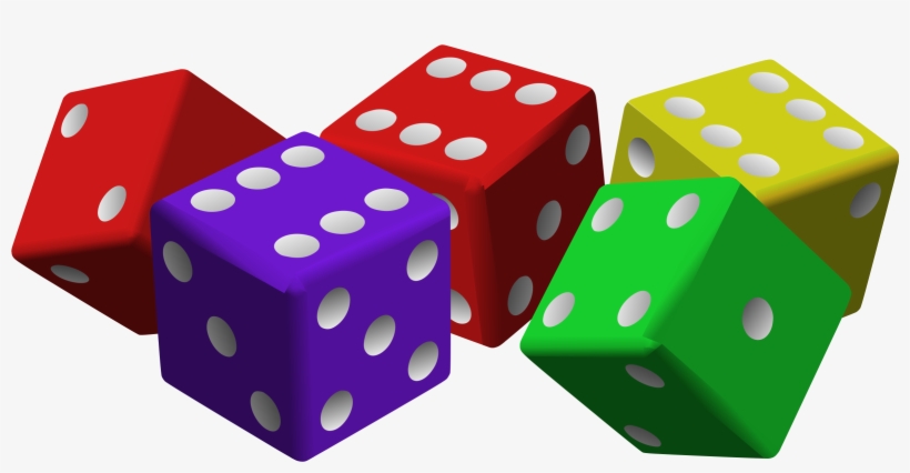 Dice Game Luck Gambling Cubes Red Violet L - Clipart Of Dice, transparent png