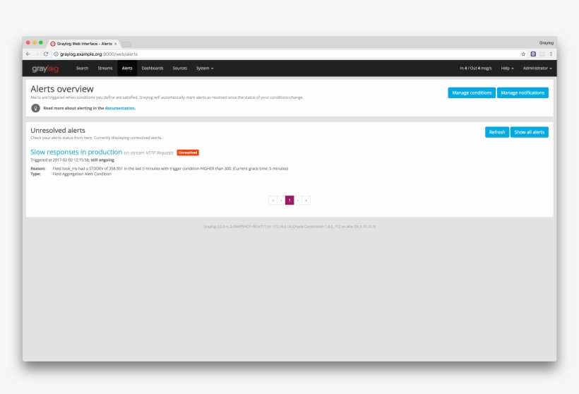 Images/alerts Alerts Overview - Graylog Conditions Examples, transparent png