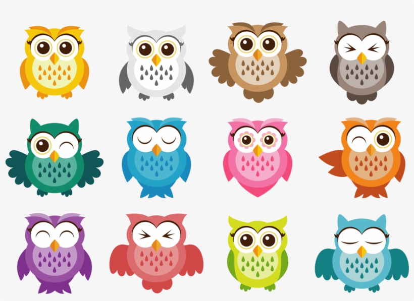Cute Owl Vector Icons - Vector Graphics, transparent png