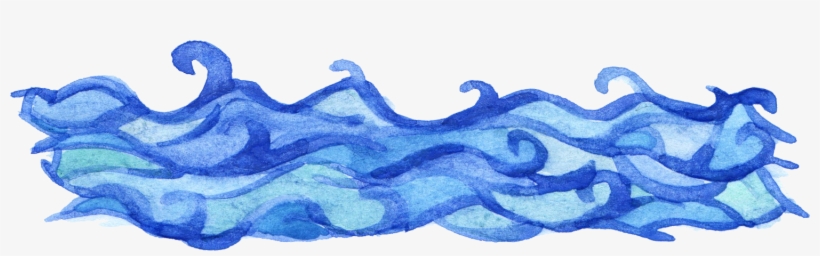 Watercolor Wave Png - Waves Watercolor Painting Png, transparent png