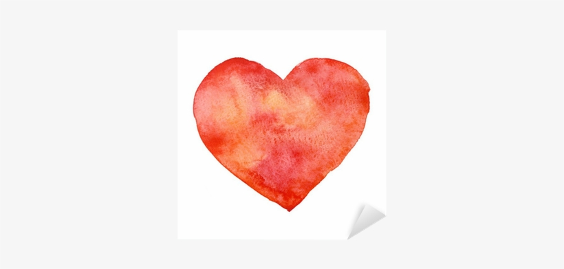 Watercolor Red Heart, Valentine's Day Sticker • Pixers® - Watercolor Painting, transparent png
