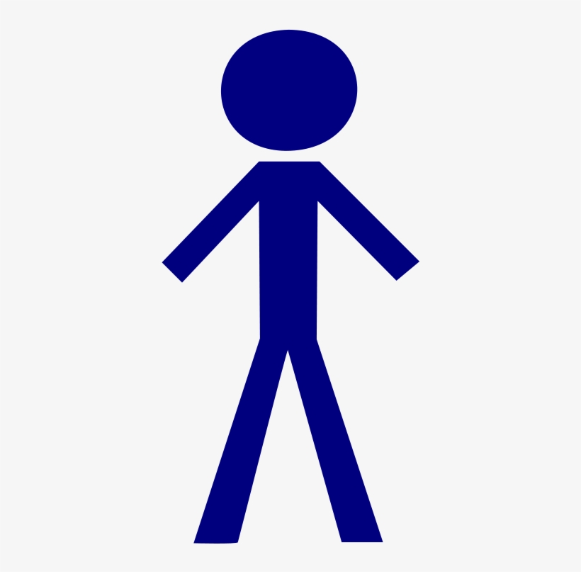 Man Stick Figure Png Png Black And White Stock - Blue Stick Figure, transparent png