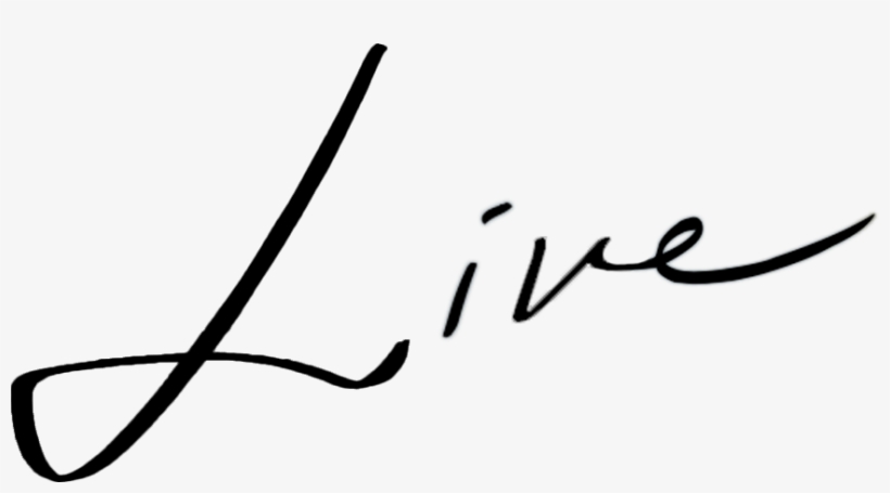 Live - Calligraphy, transparent png