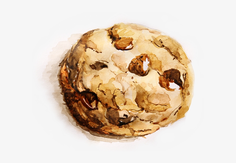 Watercolor Series On Behance Picture Free Download - Watercolor Chocolate Chip Cookie, transparent png