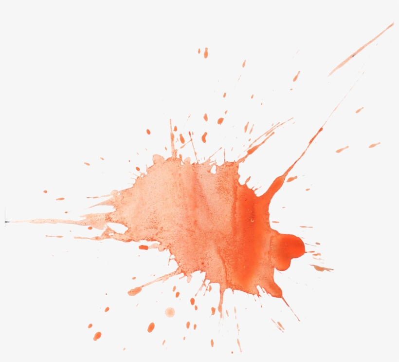 12 Orange Watercolor Splatter - Watercolor Painting, transparent png