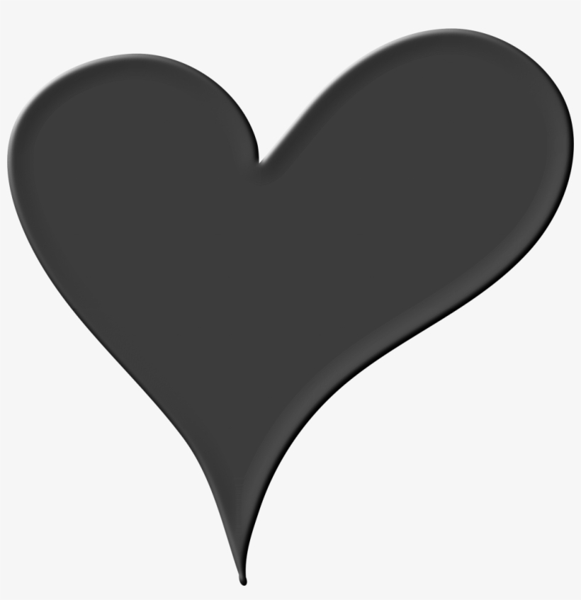 Black Heart Png Pic - Heart Png Black And White, transparent png