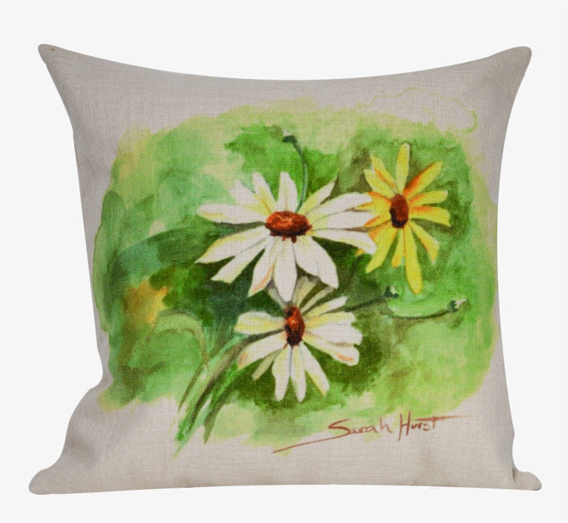 Daisy Throw Pillow 18"x18" - Throw Pillow, transparent png