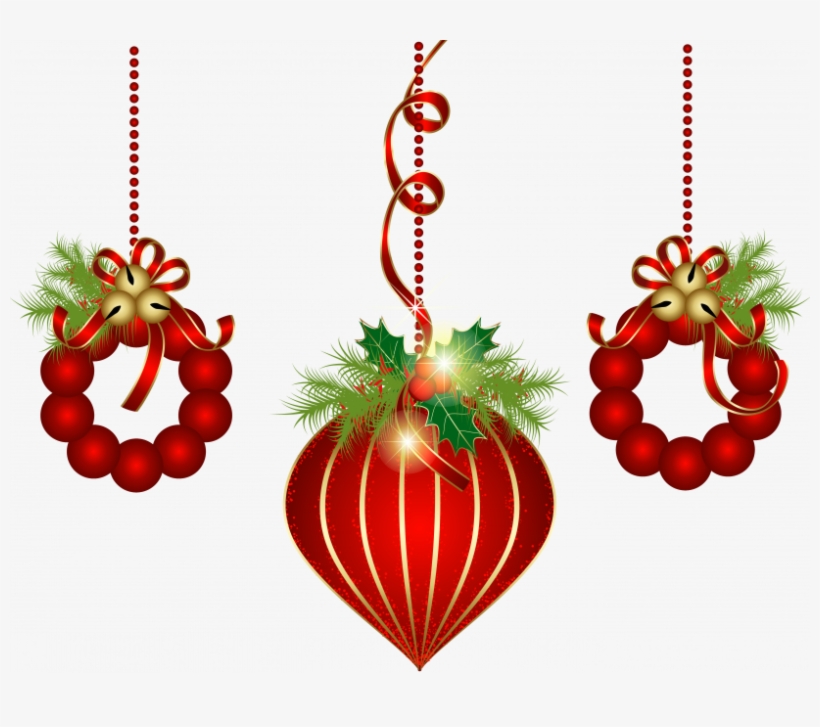 Transparent Red Christmas Ornaments Png Clipart - Christmas Ornaments Transparent, transparent png