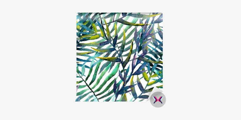 Leaves Abstract Pattern In Watercolor Wall Mural • - Leaves Abstract Pattern Background Wall Watercolor, transparent png