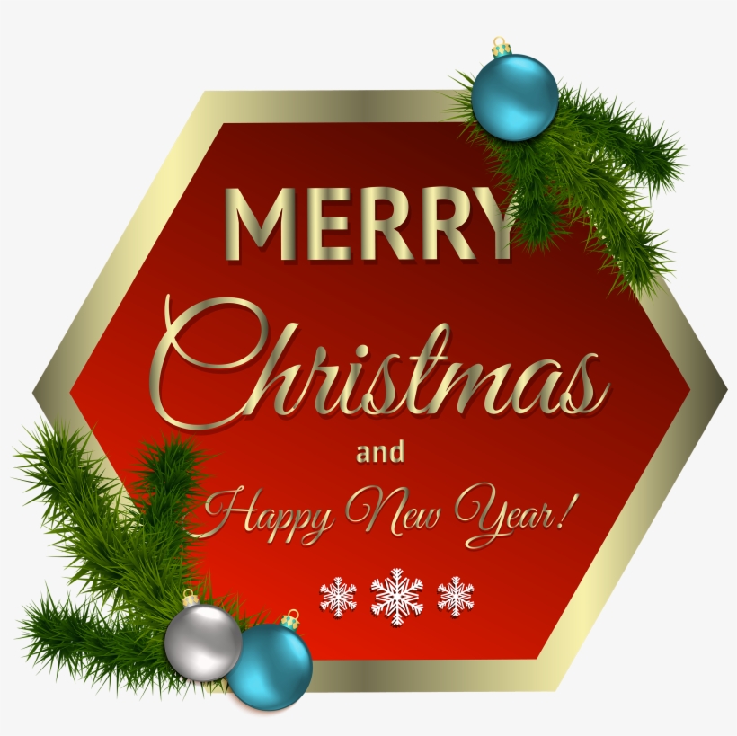 Merry Christmas Red Decor With Ornaments Png Clipart - Merry Christmas Decoration Png, transparent png