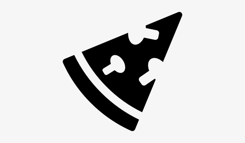Pizza Slice Vector - Pizza Slice Black Png, transparent png