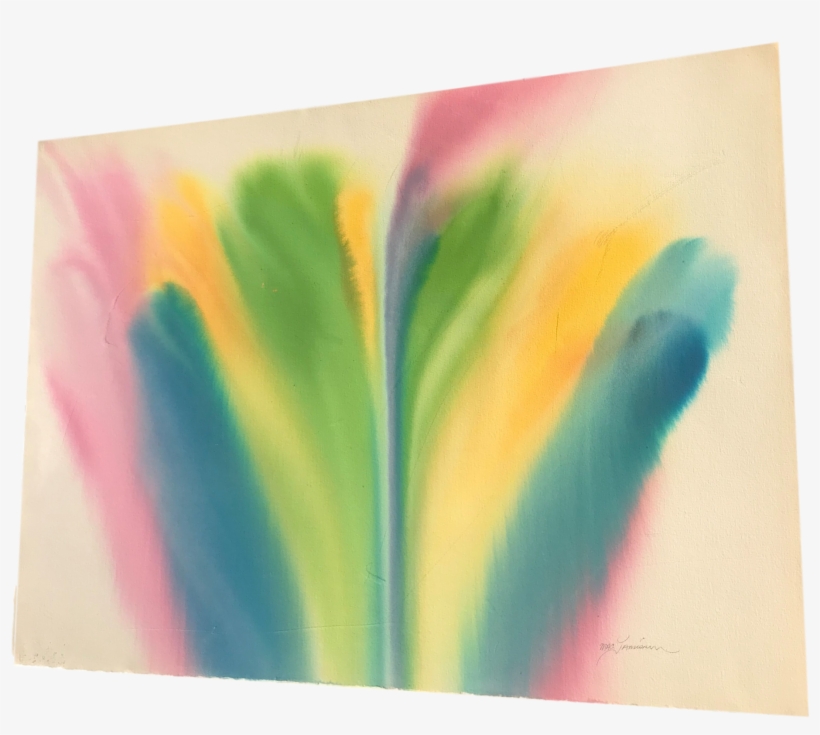 Original Abstract Watercolor Mac Jamison Art Rainbow, transparent png