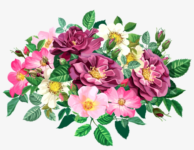 Rose Bouquet Cli̇part Transparent - Flower Bouquet Clipart, transparent png