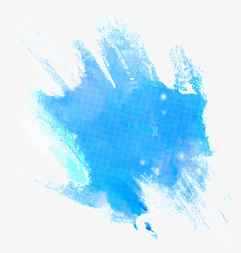 This Graphics Is Creative Blue Watercolor Transparent - Tinta Azul Png, transparent png