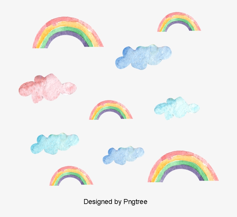 Rainbow Printing, Watercolor Rainbow Printing, Color - Rainbow, transparent png