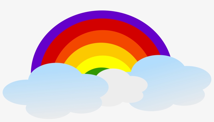Drawn Rainbow Cloud Png - Animated Pictures Of Rainbows, transparent png