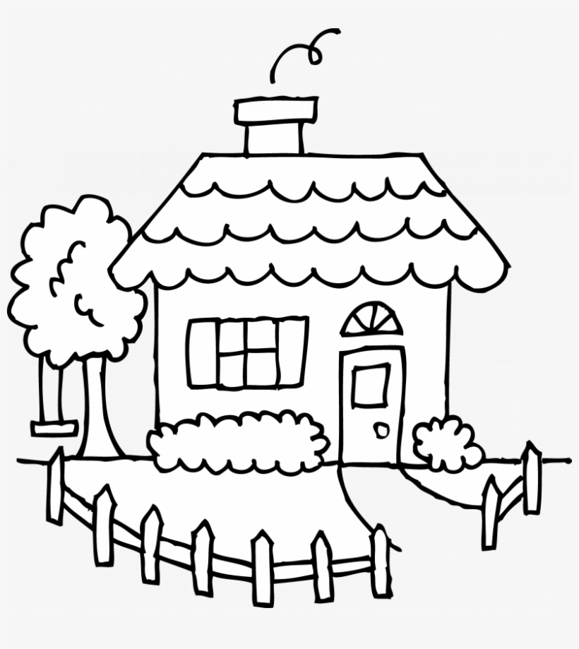 Noted Coloring S Of The White House Faba Me 8 - Black And White Clip Art House, transparent png