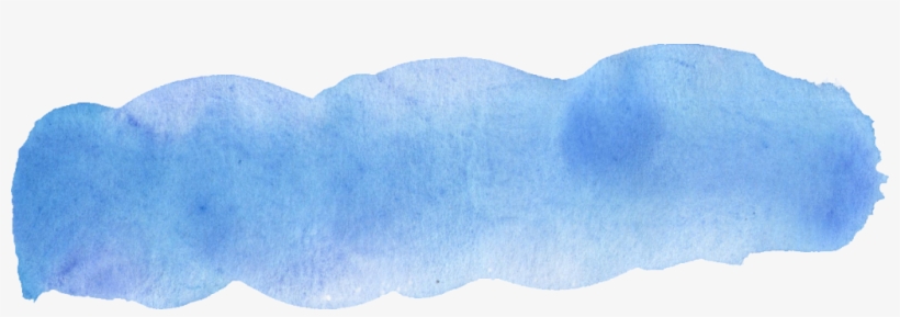 Png File Size - Watercolor Brush Strokes Blue, transparent png