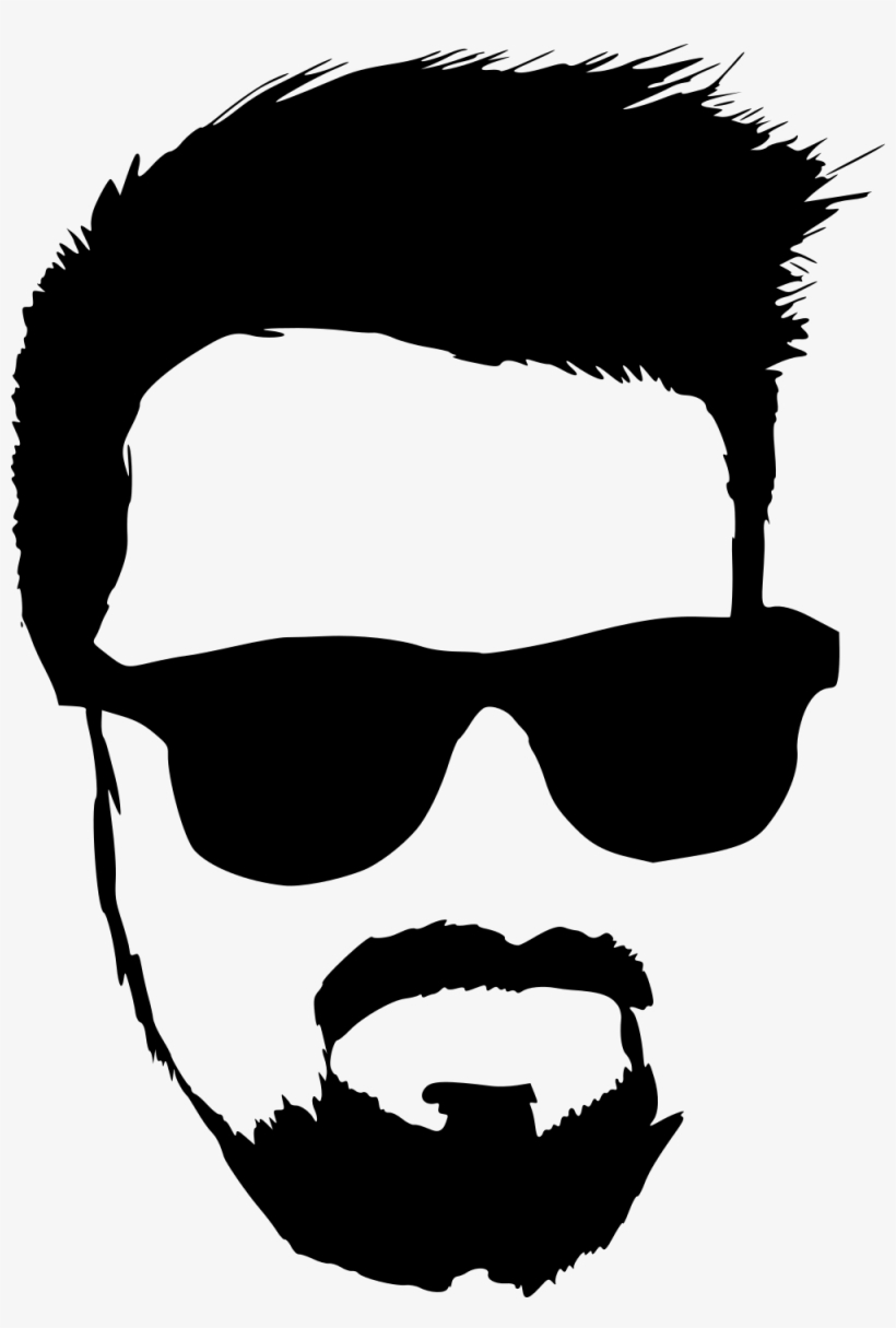 Png File Size - Hipster Beard Logo, transparent png