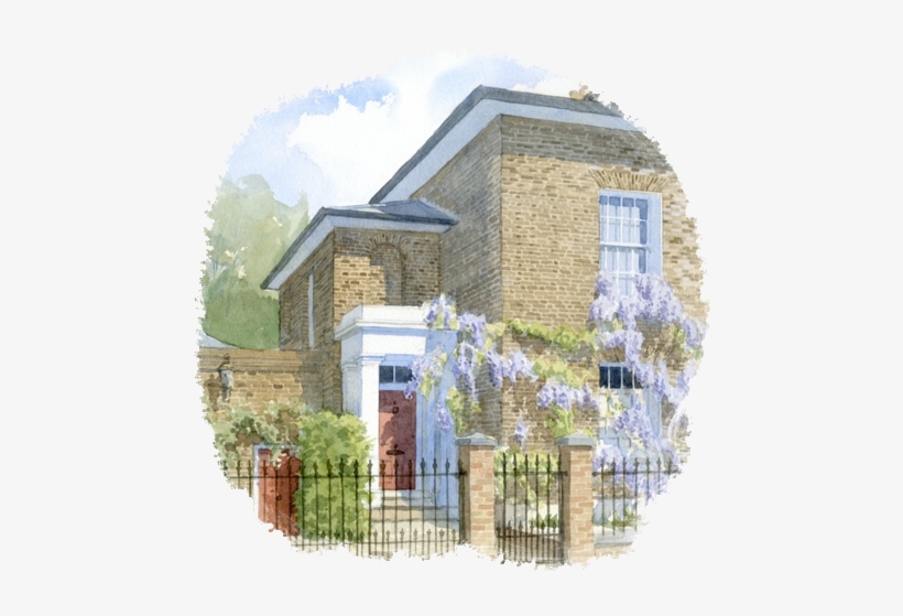 A Watercolour House Portrait Can Make A Lovely Gift - Watercolour Portrait Of House, transparent png