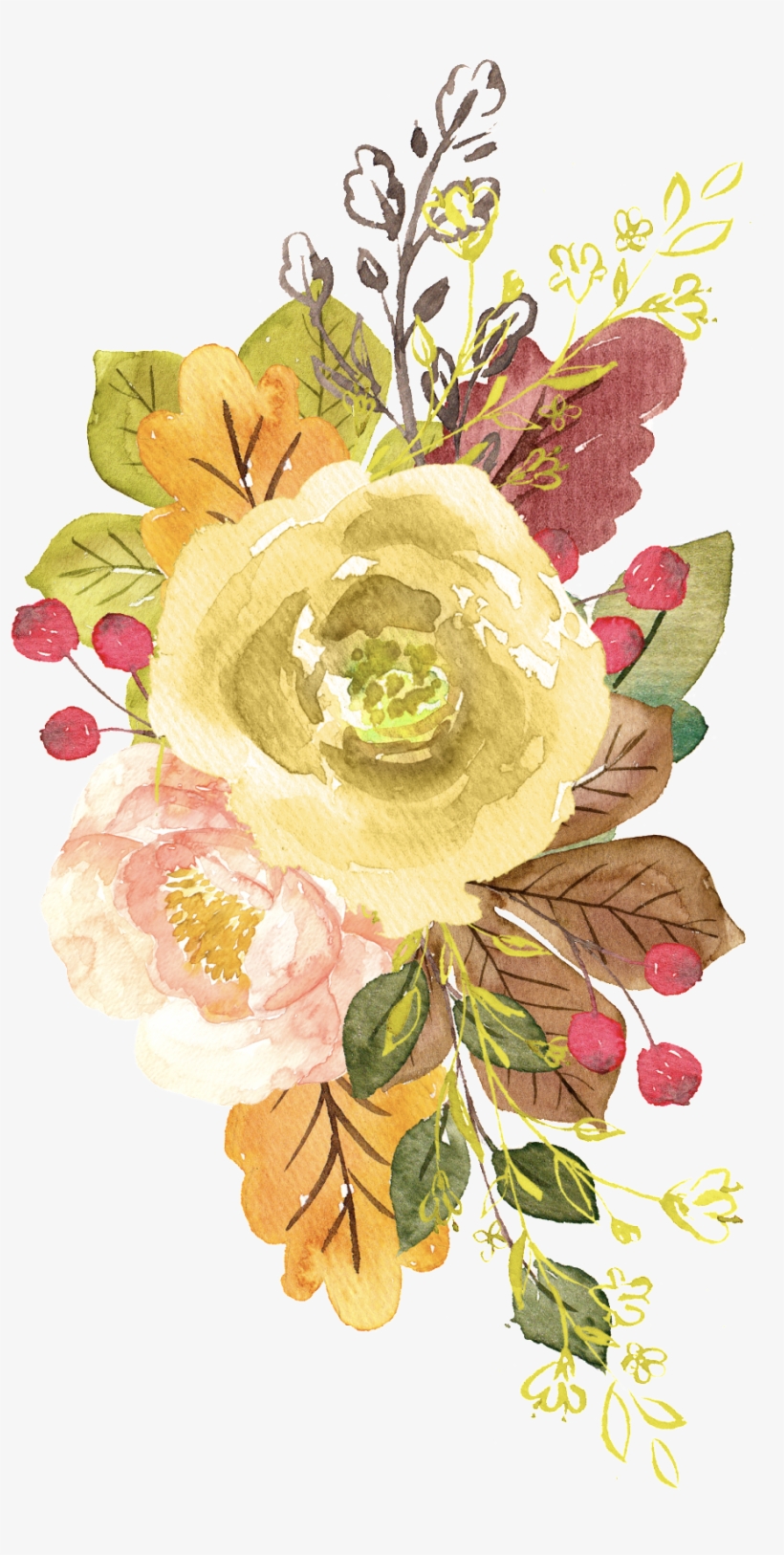 This Graphics Is Watercolor Flower Free Element About - Watercolor Painting, transparent png